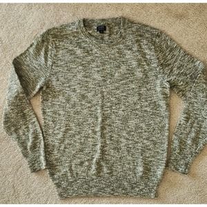 New Woman J.CREW 100% Cotton Green/White Sweater Size S